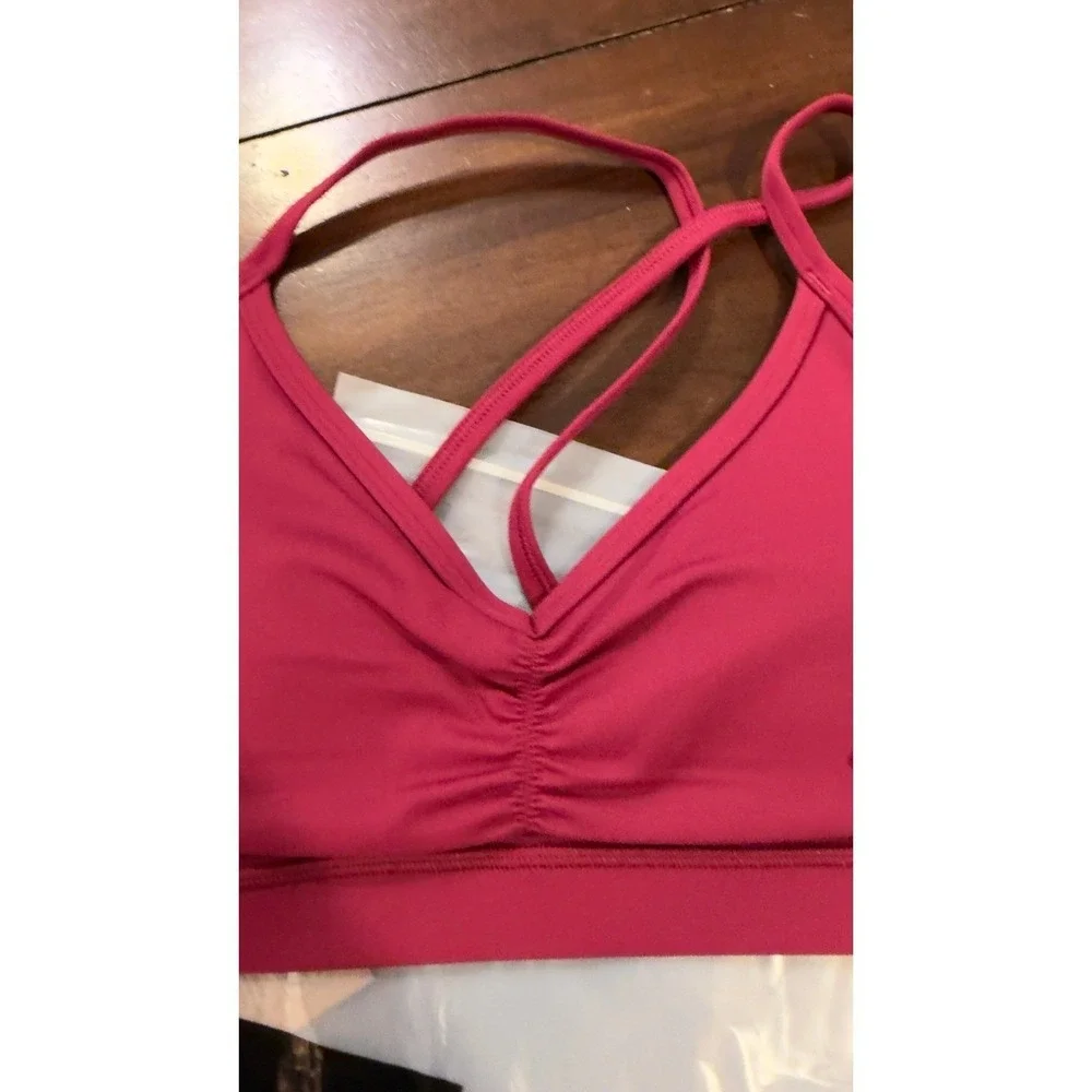 LSKD Clarity Sports Bra Plum Berry Small NWT NEW